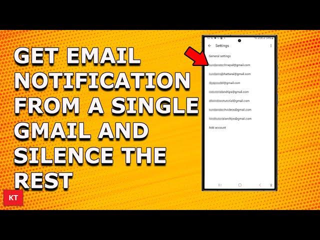 How to allow notification sound  for only one Gmail account and disable for the rest