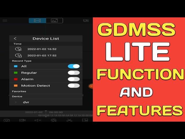 GDMSS LITE FUNCTION AND FEATURES