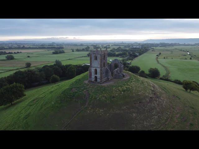 Burrow Mump, Somerset, DJI Mini 2 Drone 360 pan