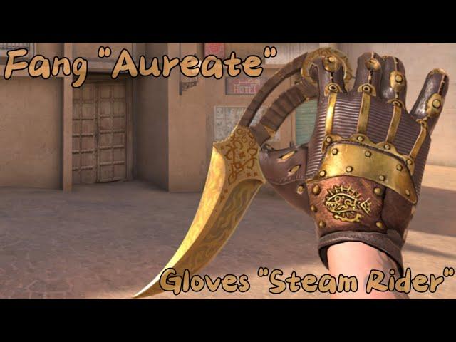 Fang "Aureate"+ Gloves "Steam Rider"  Standoff2