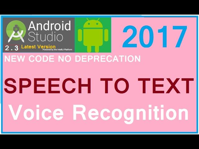 Android studio 3.2.1 tutorial. Recognition of voice in android apps. Android speech to text example.