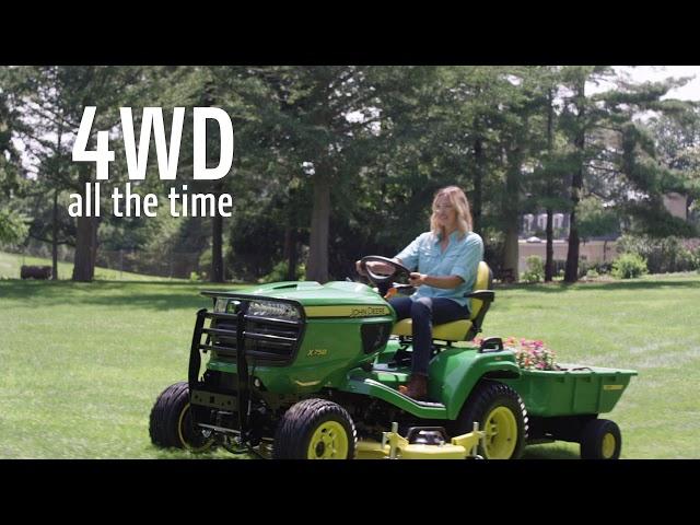 Full-Time Four-Wheel Drive | John Deere X700 Series Tractors