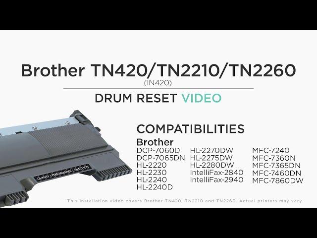 ImagingNow   Brother TND420   Drum Reset