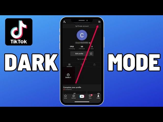 How to Turn on Dark Mode on Tiktok in 2023 | Tiktok New Update