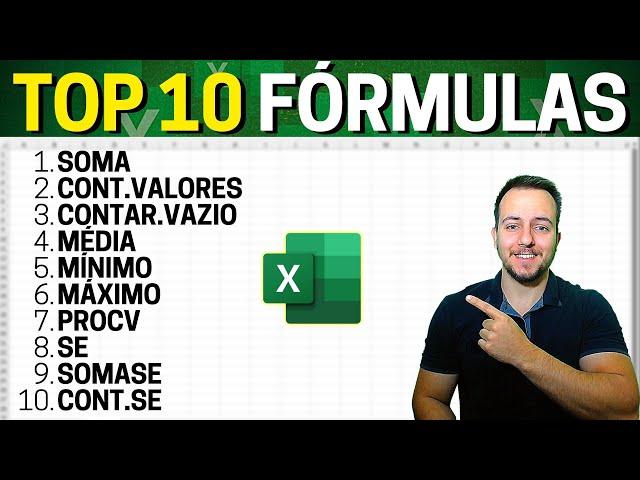 Top 10 Funções mais Importantes no Excel | Exemplos Práticos Fórmulas Essenciais 