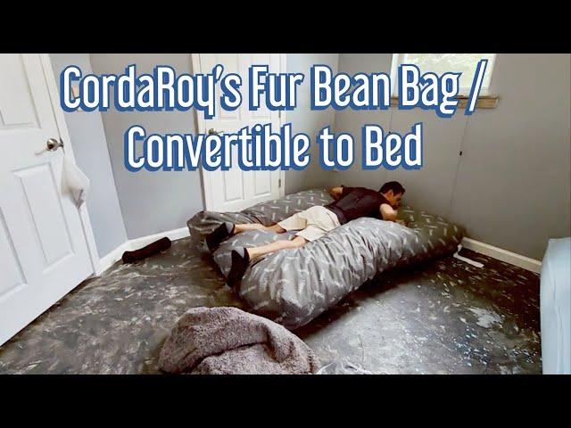 CordaRoy's Faux Fur Bean Bag Chair / Convertible Bean Bag Bed Review & Unboxing