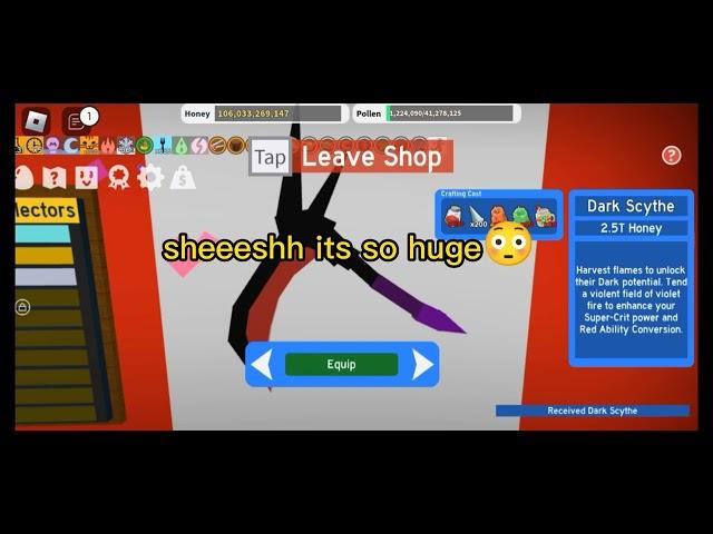 I Bought Dark Scythe In |Roblox Bee Swarm Simulator