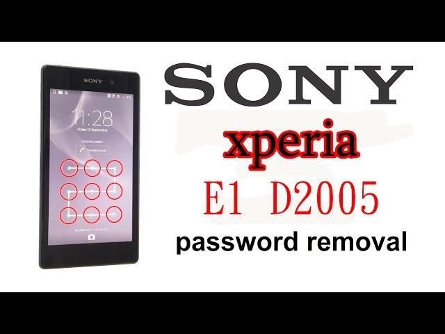 Sony Xperia Pattern Lock Remove E1 D2005 Hard reset