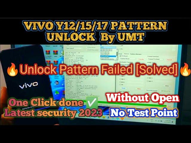 vivo y12 Unlock Umt New Security || Pattern frp Unlock With Umt 2023 ||Vivo Preloader Free One Click