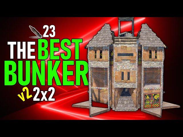 The BEST 2x2 v2 BUNKER Solo/Duo -  Rust Base Design