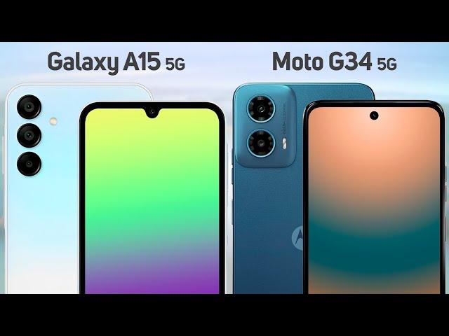 Samsung Galaxy A15 5G vs Motorola Moto G34 5G