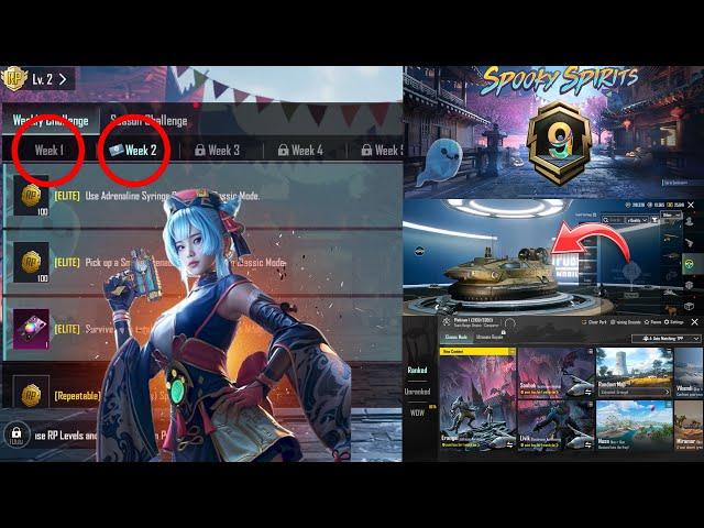 C7S20 A9 Week 1 နဲ့ 2 RP Mission ဘယ်လိုဖြည့်ကြမလဲ || PUBG Mobile