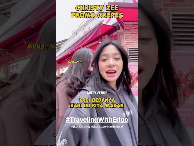 CHRISTY ZEE SEBELUM MAKAN CREPES #shorts #jkt48 #christyjkt48 #zeejkt48 #freyajkt48 #reaction