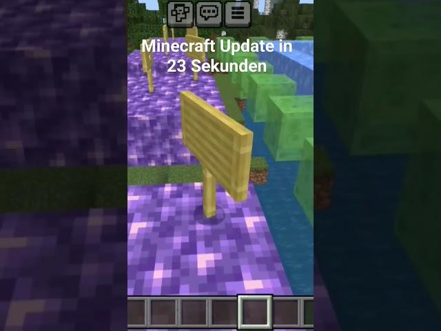 Minecraft Update in 23 Sekunden #gamingguide #minecraftb #like