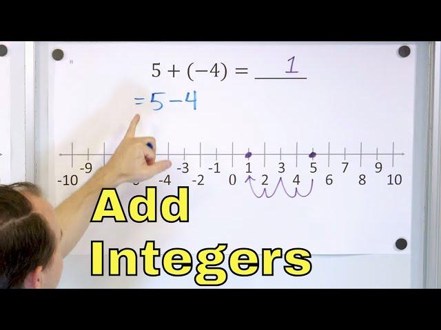 Add Negative & Positive Numbers (Adding Integers) - [7-1-7]