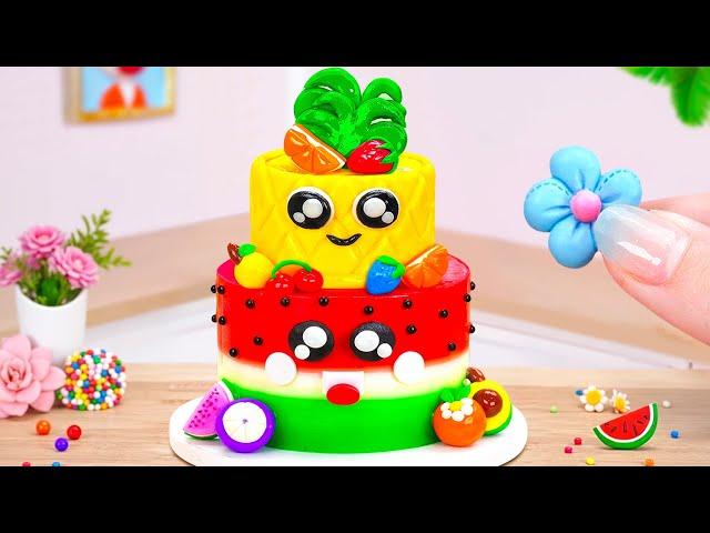 Amazing Pineapple Fruit Cake Decorating  1000+ Miniature Fondant Chocolate Cake Ideas  Sun Cakes