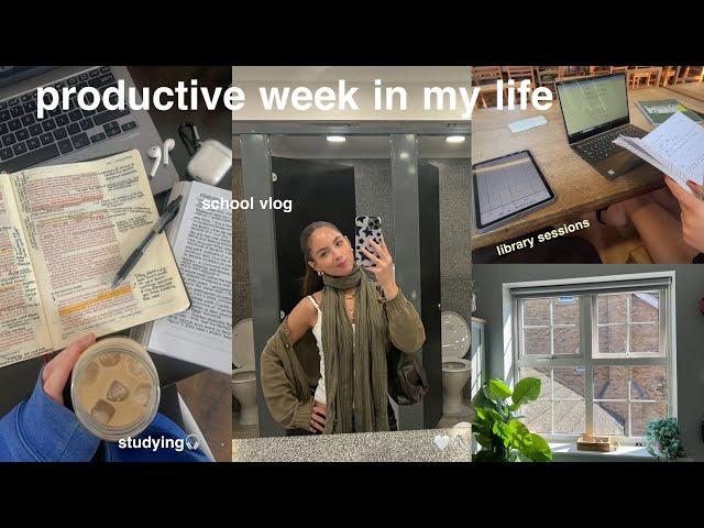 PRODUCTIVE STUDY VLOG️ the busiest week in my life at college, avoiding burnout