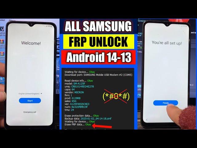 Boom !!! Samsung FRP Bypass 2025 New Method | All Samsung Android 13-14 FRP Unlock No *#0*#