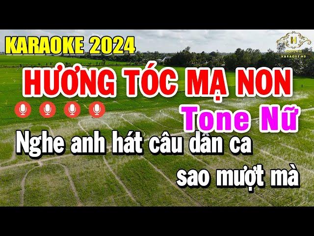 Hương Tóc Mạ Non Karaoke Tone Nữ ( Am ) Cha Cha Cha Nhạc Sống Dễ Hát | Trọng Hiếu