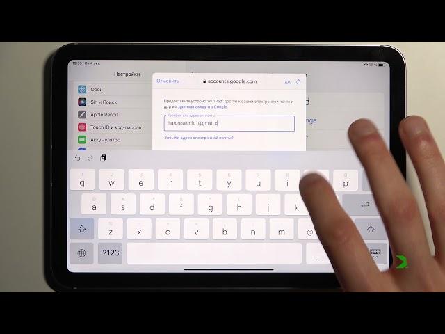 Как добавить аккаунт Google на iPad Mini 6 2021 / Вход в учетную запись гугл на Айпад Мини 6 2021