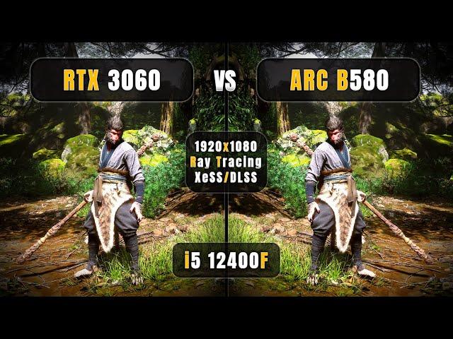 RTX 3060 vs Arc B580 - 1080p & Ray Tracing + DLSS/XeSS - Test in 16 Games - i5 12400F