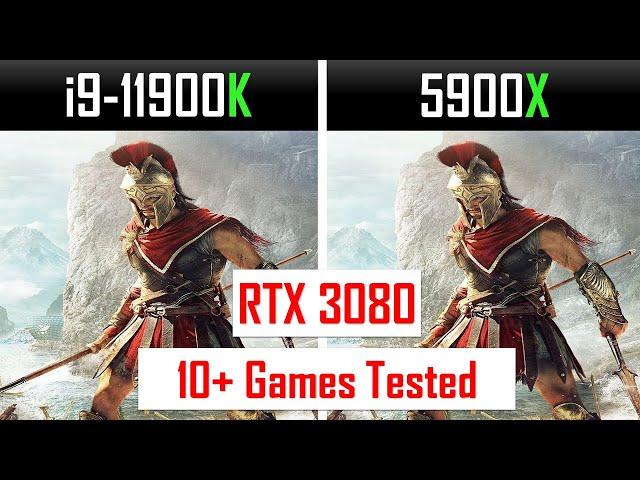 Intel i9 11th gen 11900k vs 5900X Benchmarks RTX  3080 | 12 Games Testin