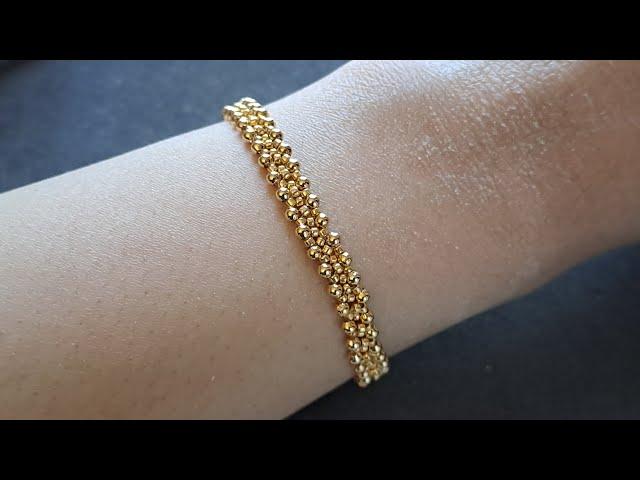 Easy seed bead bracelet tutorial/Easy beaded bracelet tutorial/Seed beading for beginners/Bracelet