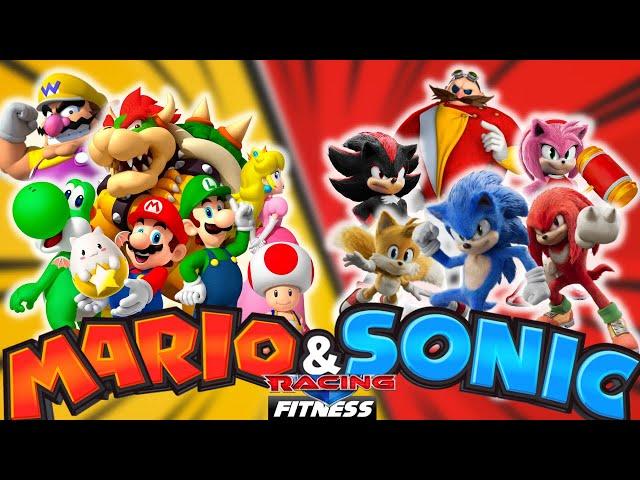 MARIO TEAM  VS ​ SONIC TEAM FITNESS RACE | Brain Break