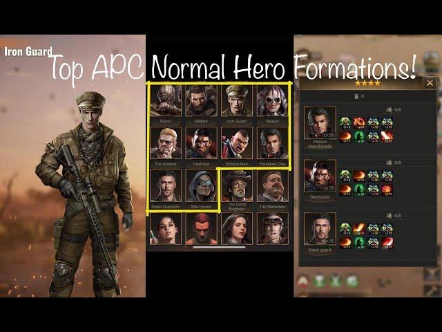 Last Shelter: Survival TOP APC NORMAL ORANGE HEROES FORMATIONS!