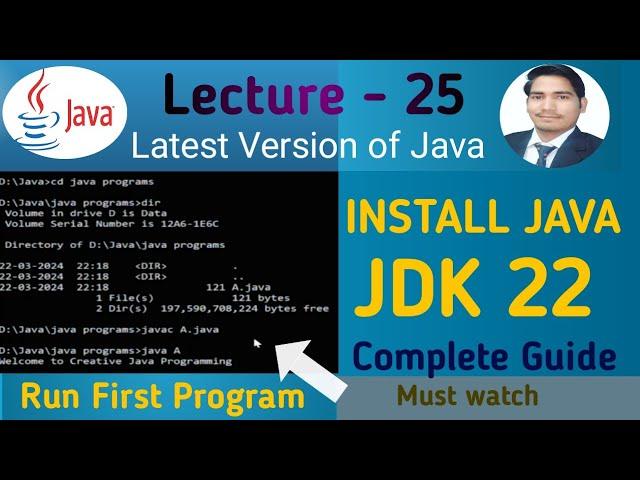 How to Install Java JDK 22 on Windows 7/10/11 [2024] | Creative Java Programming