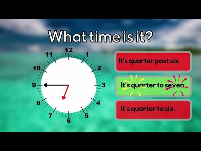 Telling the Time Quarter Past To | Fun ESL Game