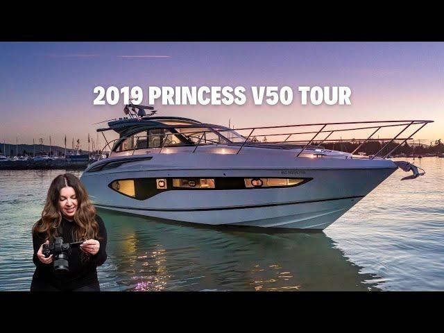 Cinematic Tour of 2019 Princess V50 Yacht #yacht #boating #yachtsales #yachtvideo