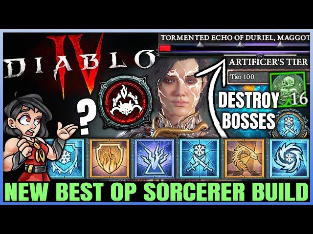 Diablo 4 - New Best BILLION DPS Sorcerer Build Found - New Frozen Orb Secret = OP - Easy Pit Guide!