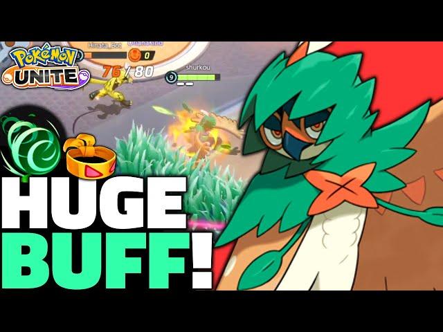 Pokémon Unite Decidueye Build w/ BUFFED Leaf Storm is INSANE! (Master Gameplay & Held Items)