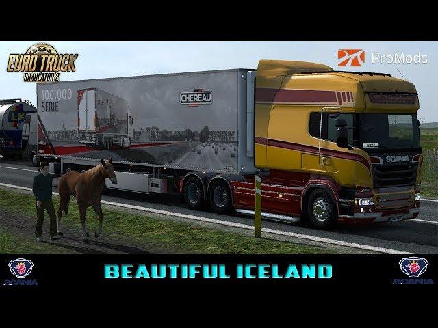 Euro Truck Simulator 2 Scania RJL 580 -  Driving Down Iceland