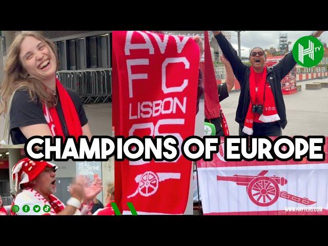 Arsenal FANS REACT I Emirates Stadium UWCL PARTY