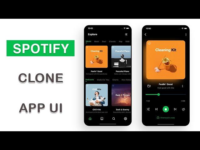 Flutter UI - Spotify Clone - Home - Album - Music Detail Screen - Speed Code