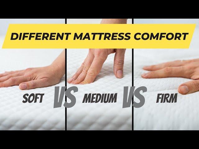 Different Mattress Comfort Levels Explained | Which One is Ideal for You | Mattress Firmness Guide