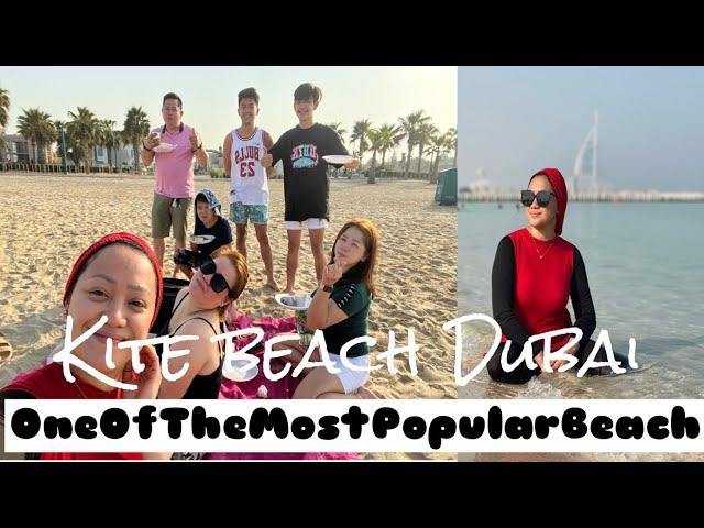 A DAY AT THE BEACH || KITE BEACH DUBAI || DUBAIOPENBEACH ||FamilyVlog || EgyPino SaraHima