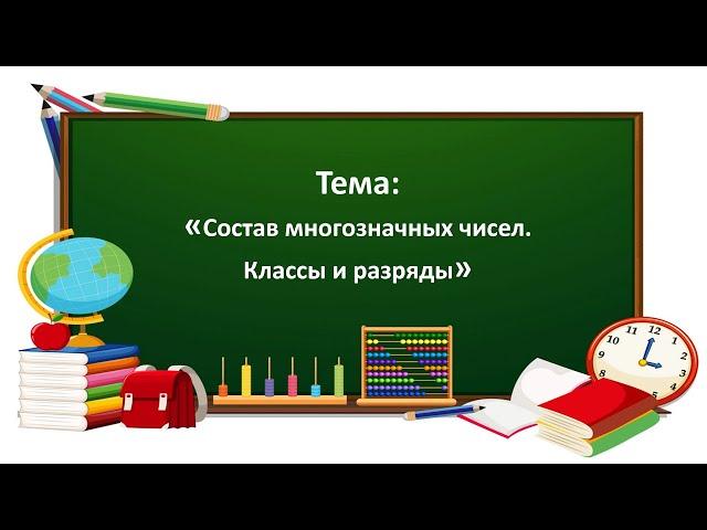 Математика 4 класс. «Состав многозначных чисел. Классы и разряды»