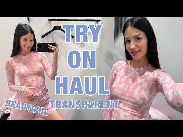 [4K] TRANSPARENT TRY ON HAUL | GET READY WITH ME | CHALLENGE WITH SKIRT & AUTUMN OUTFITS 2024