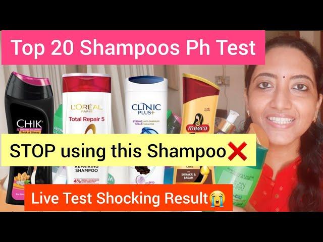 Top 20 SHAMPOOS live Ph Test | Best Shampoo | Shocking Result | Shampoo Ph Testing |