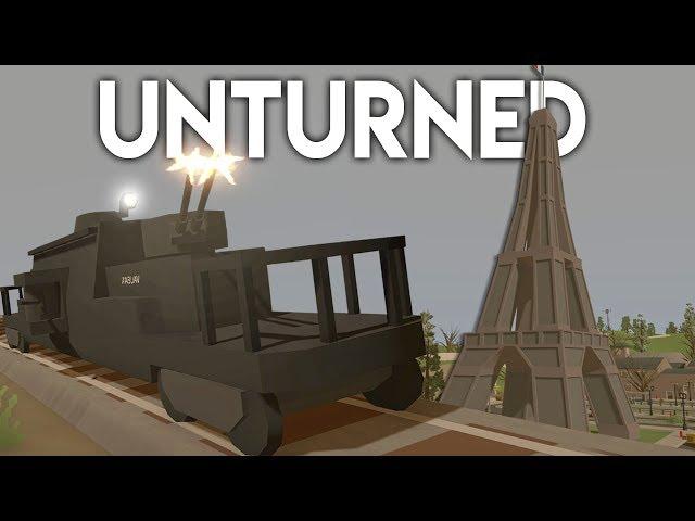 Unturned | NEW FRANCE MAP! new BATTLETRAIN, FLAMETHROWER & TONS of new weapons and vehicles!