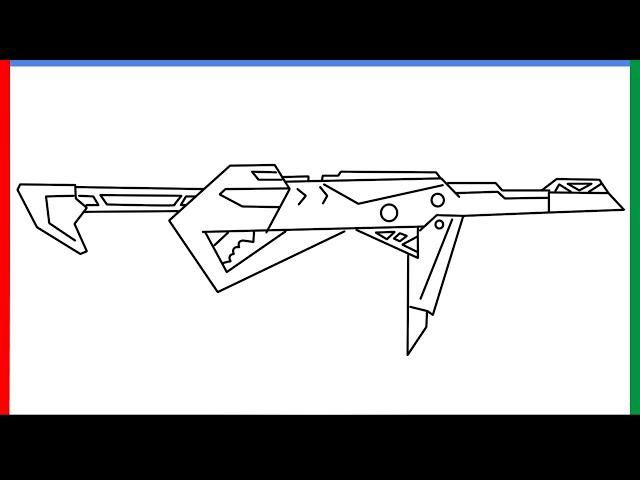 How to draw Poker mp40 from freefire step by step for beginners #freefire