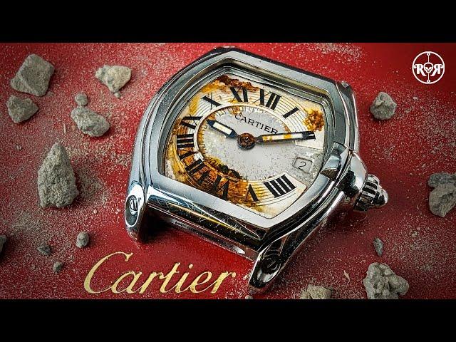 Restoration Rusty Cartier Roadster - Wrecked Luxury Watch