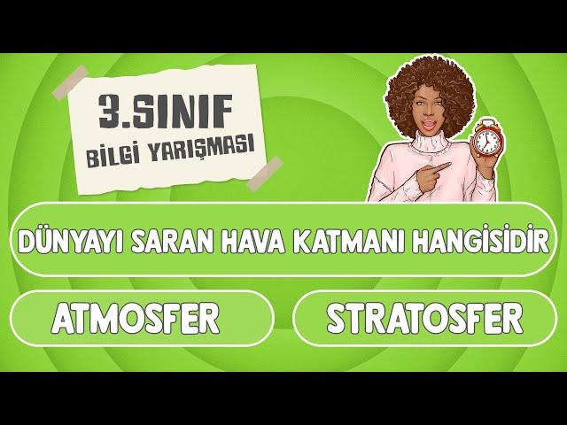 3.SINIFLAR İÇİN BİLGİ YARIŞMASI  : Fen Bilimleri ve Matematik Testi! | Eğlenceli Bilgi Soruları 