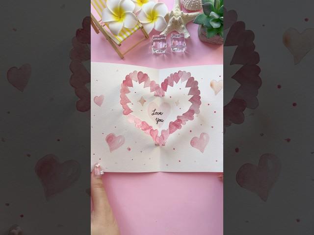 DIY Love Card Idea  #shorts #halyncalligraphy #diy