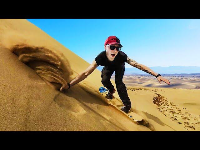 Epic Sandboarding in Death Valley