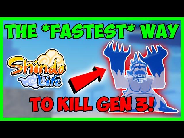 The *FASTEST* And EASIEST Way To Kill ALL Gen 3 Tailed Spirits In Shindo Life!