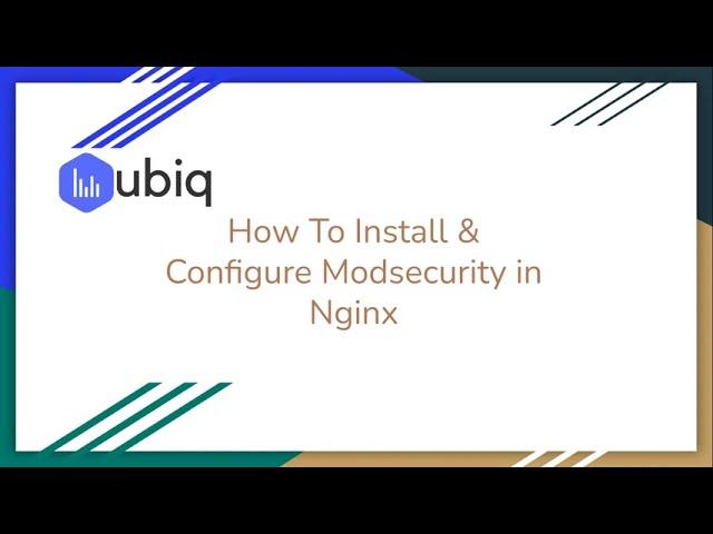 How to Install ModSecurity in NGINX